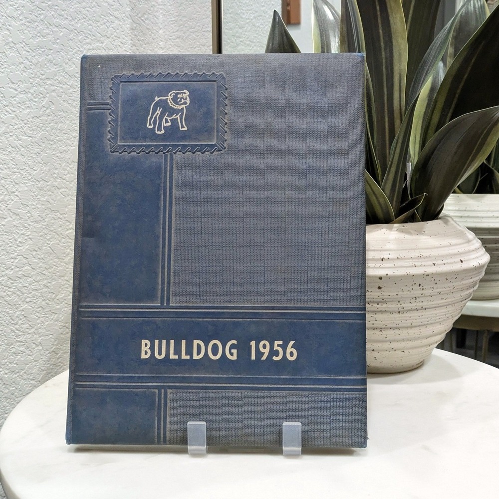 1956 Bulldog Yearbook Corpus Christi Texas Port Printing Co Blue Vintage Annual